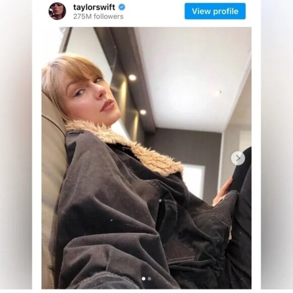 Free People Black Owen’s Sherpa Jacket - XS  as seen on Taylor Swift - Picture 4 of 12